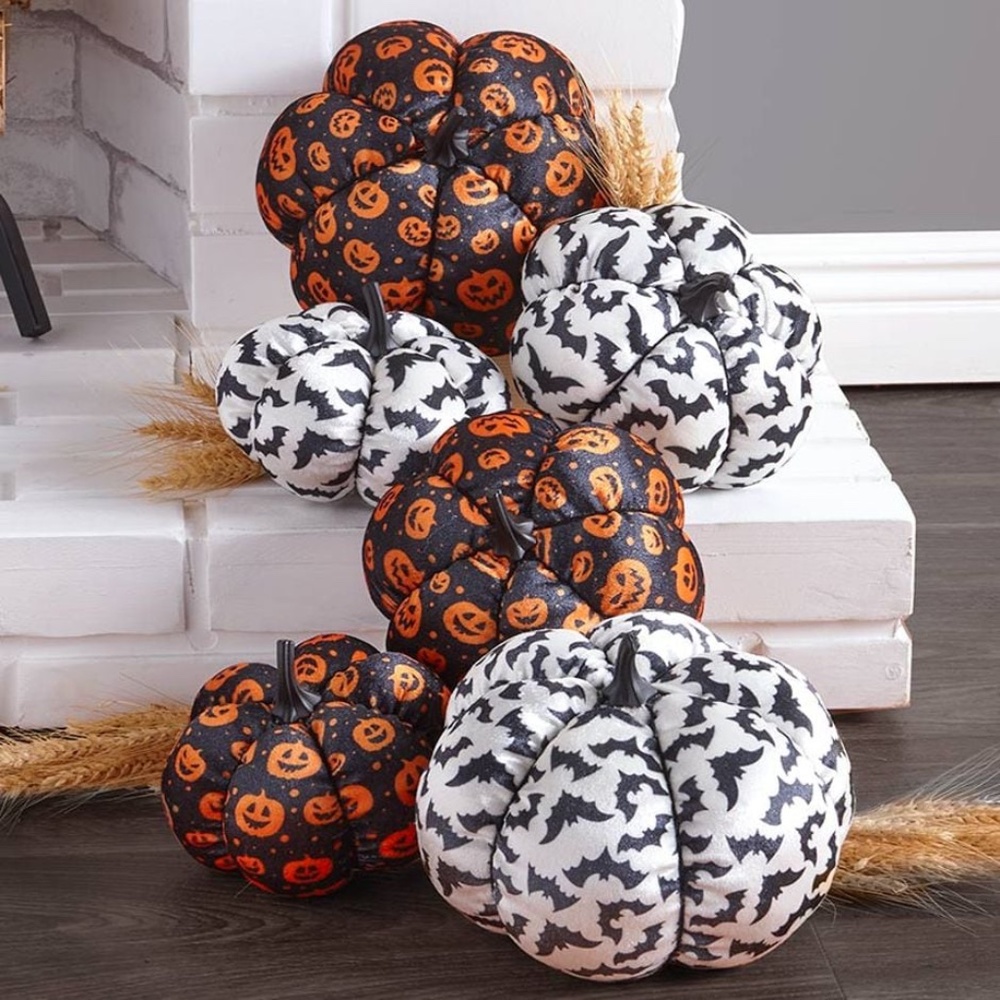 Set of 3  plush Decorator Halloween Pumpkins New  *CHOICE
